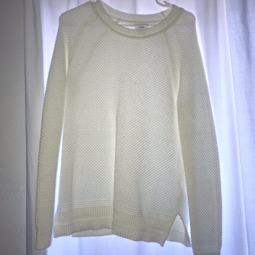 white Crochet sweater